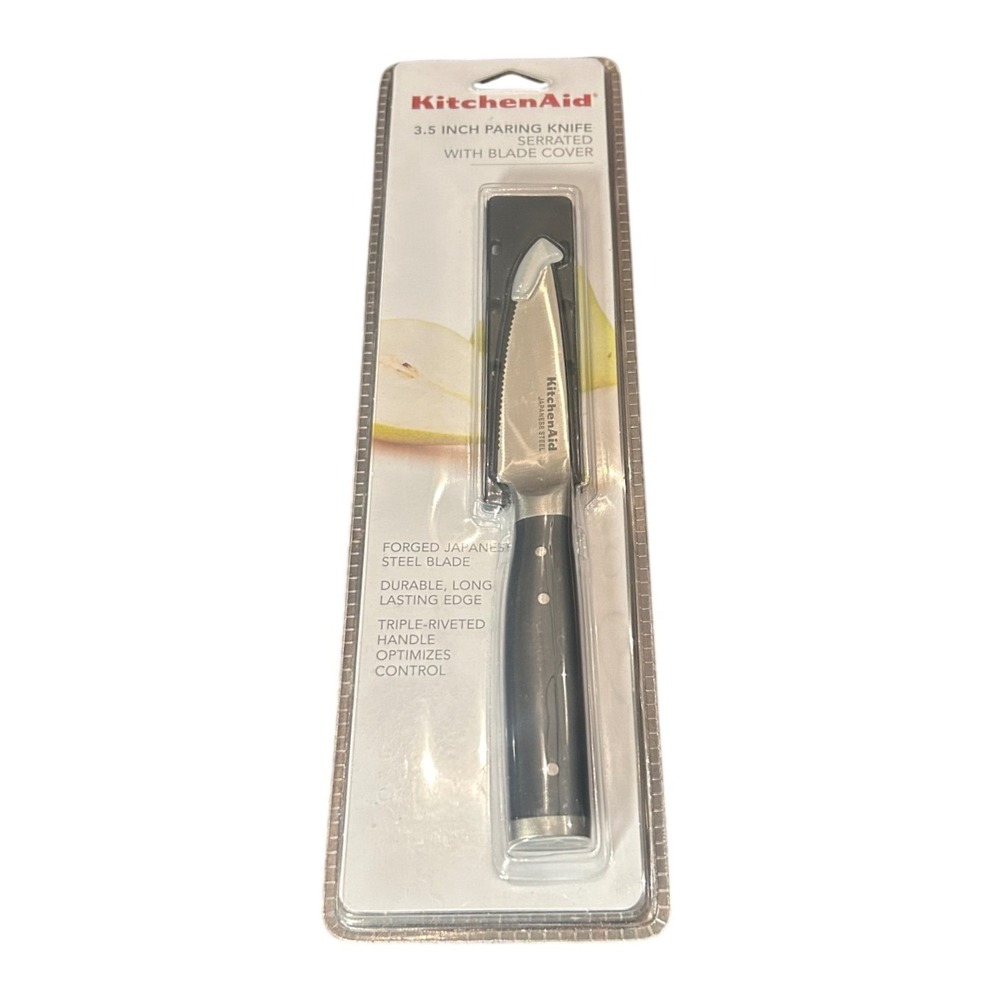 KitchenAid 3.5" Serrated Paring Knife NEW Forged Japanese Steel Home Kitchen